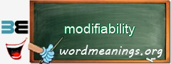 WordMeaning blackboard for modifiability